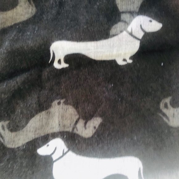 Dachshund Black White Scarf - Picture 6 of 7